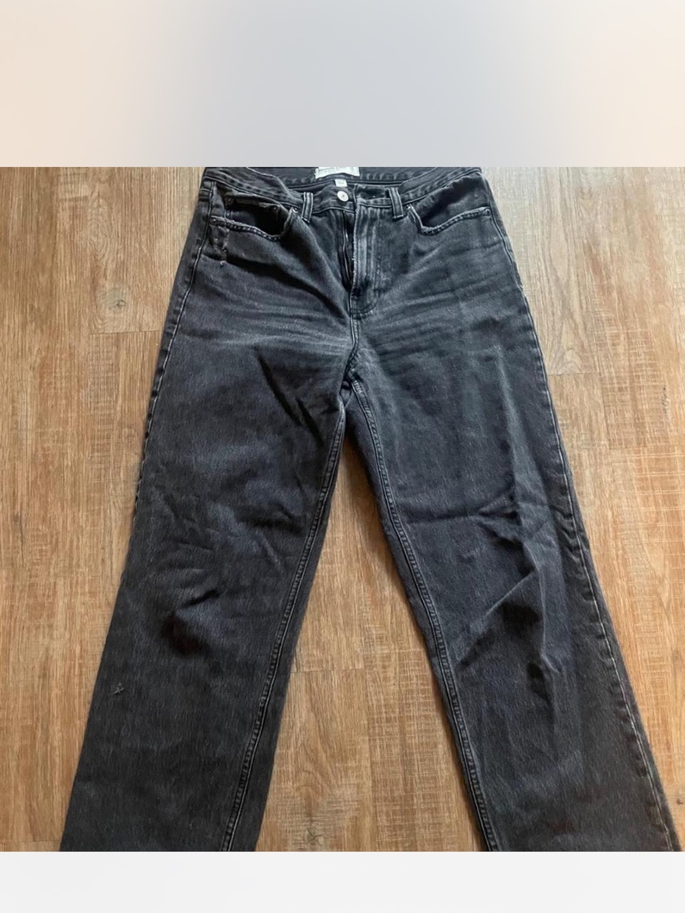 Abercrombie & Fitch The Slouchy Jean Mid Rise - black wash